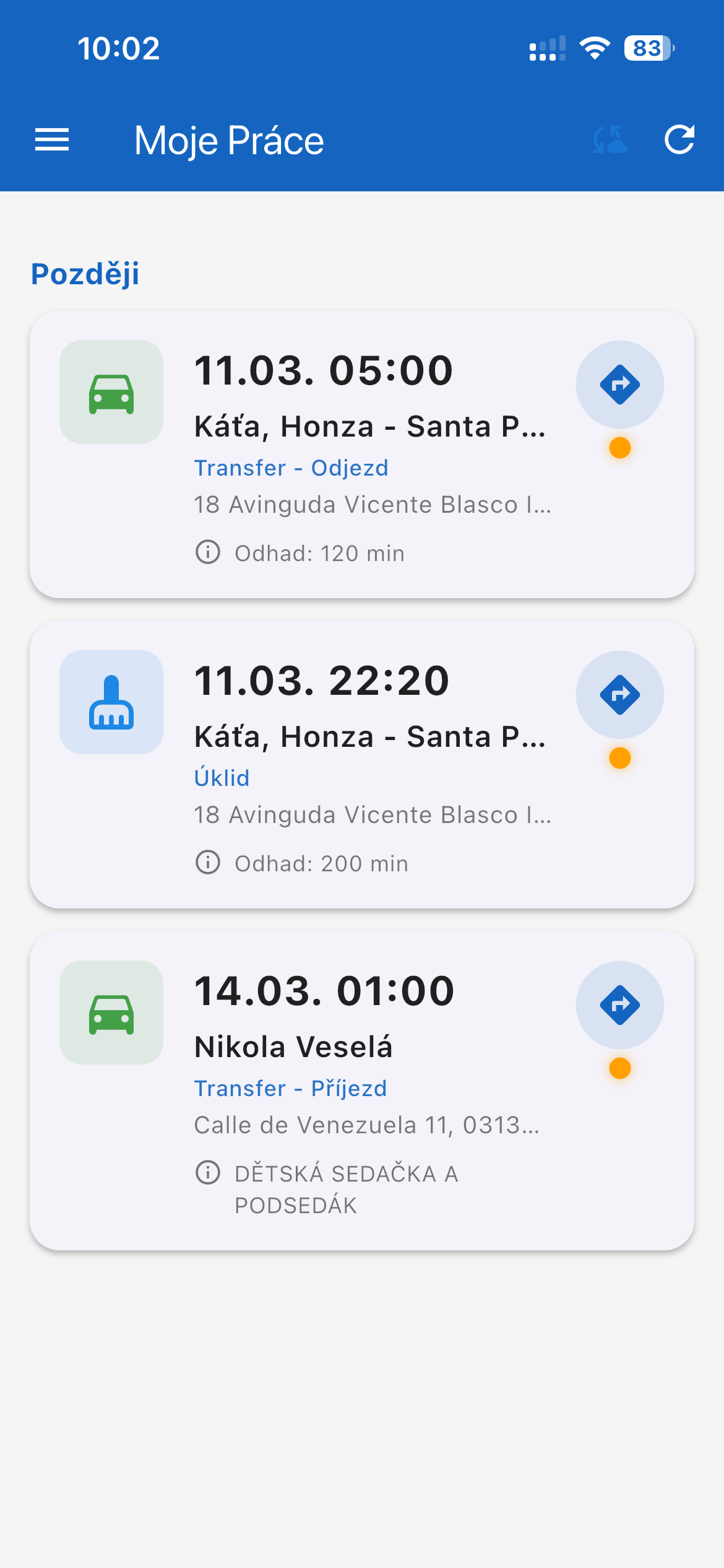 Mobilní aplikace FalcoNest